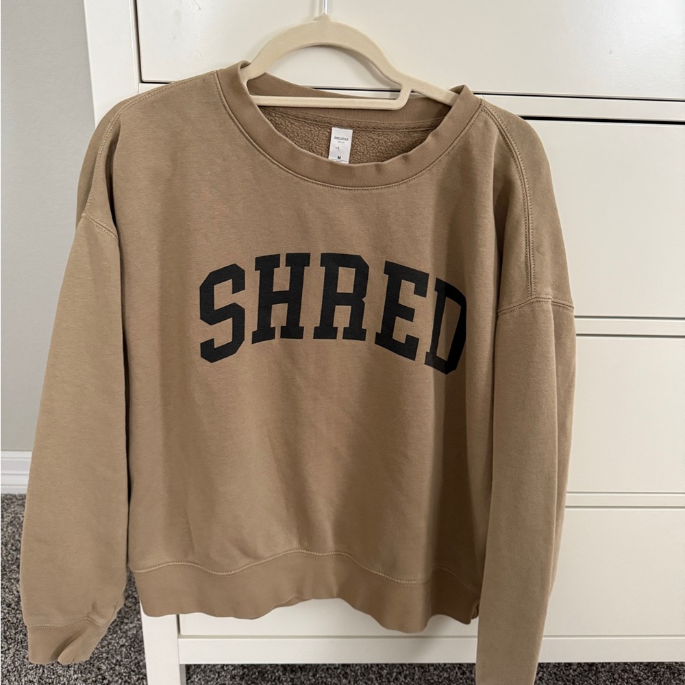 Women's Tan Crew Neck Sweater